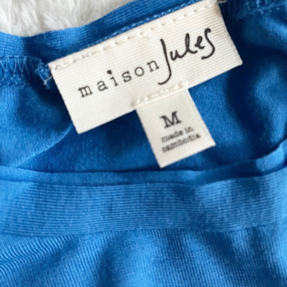 Maison Jules | Blue Ruffle Hem Sleeveless Dress *NWT* - Picture 8 of 12